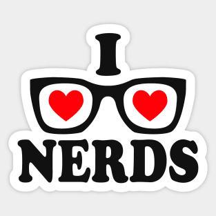 I Love Nerds Sticker